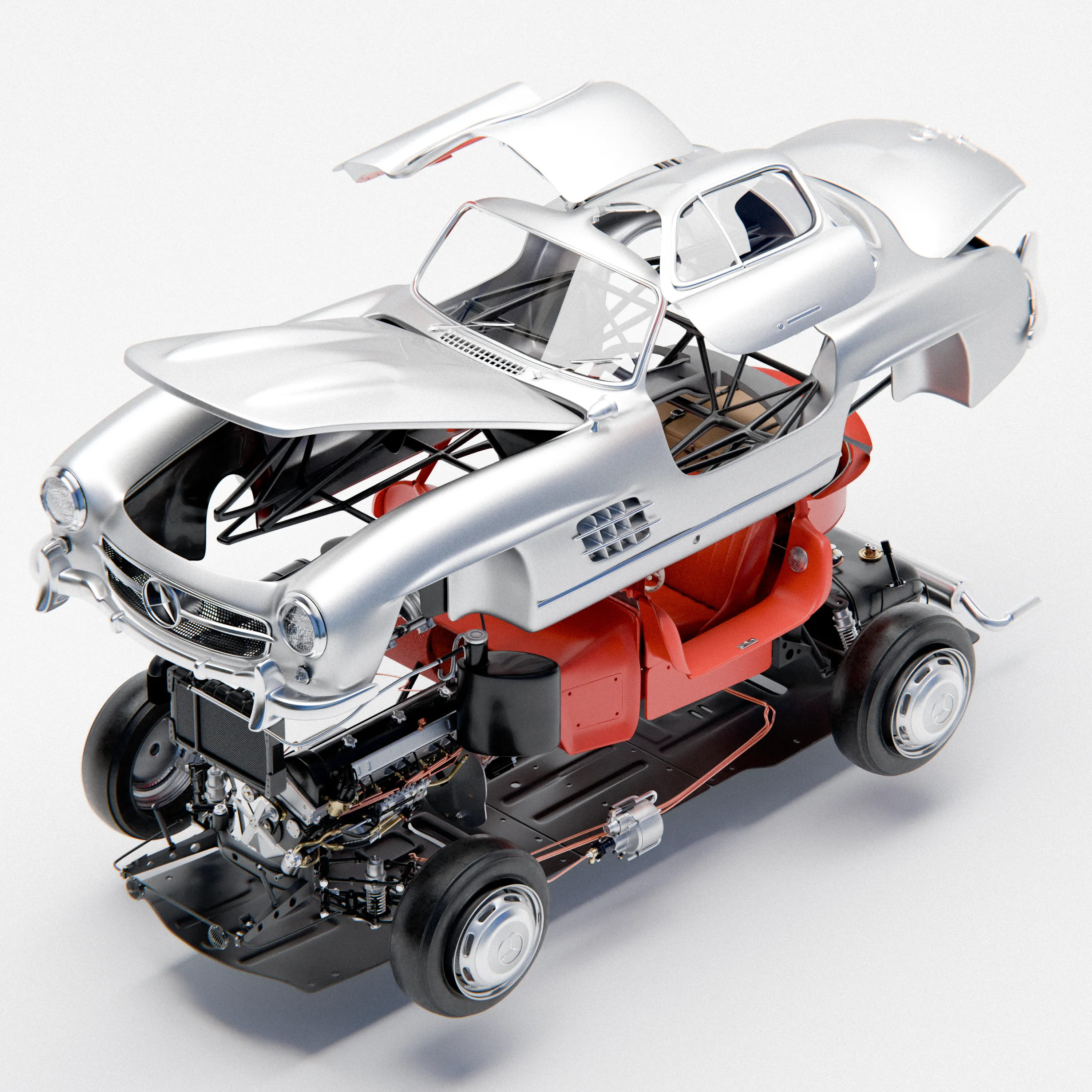 Mercedes 300SL, rendu 2